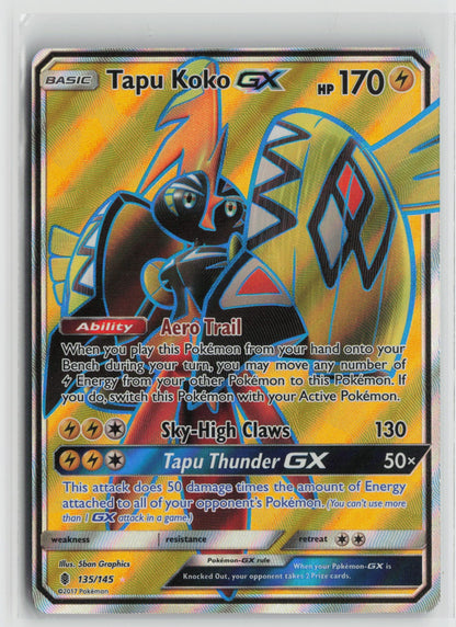 Tapu Koko GX (Full Art) Ultra Rare Holo SM02 135/145 LP