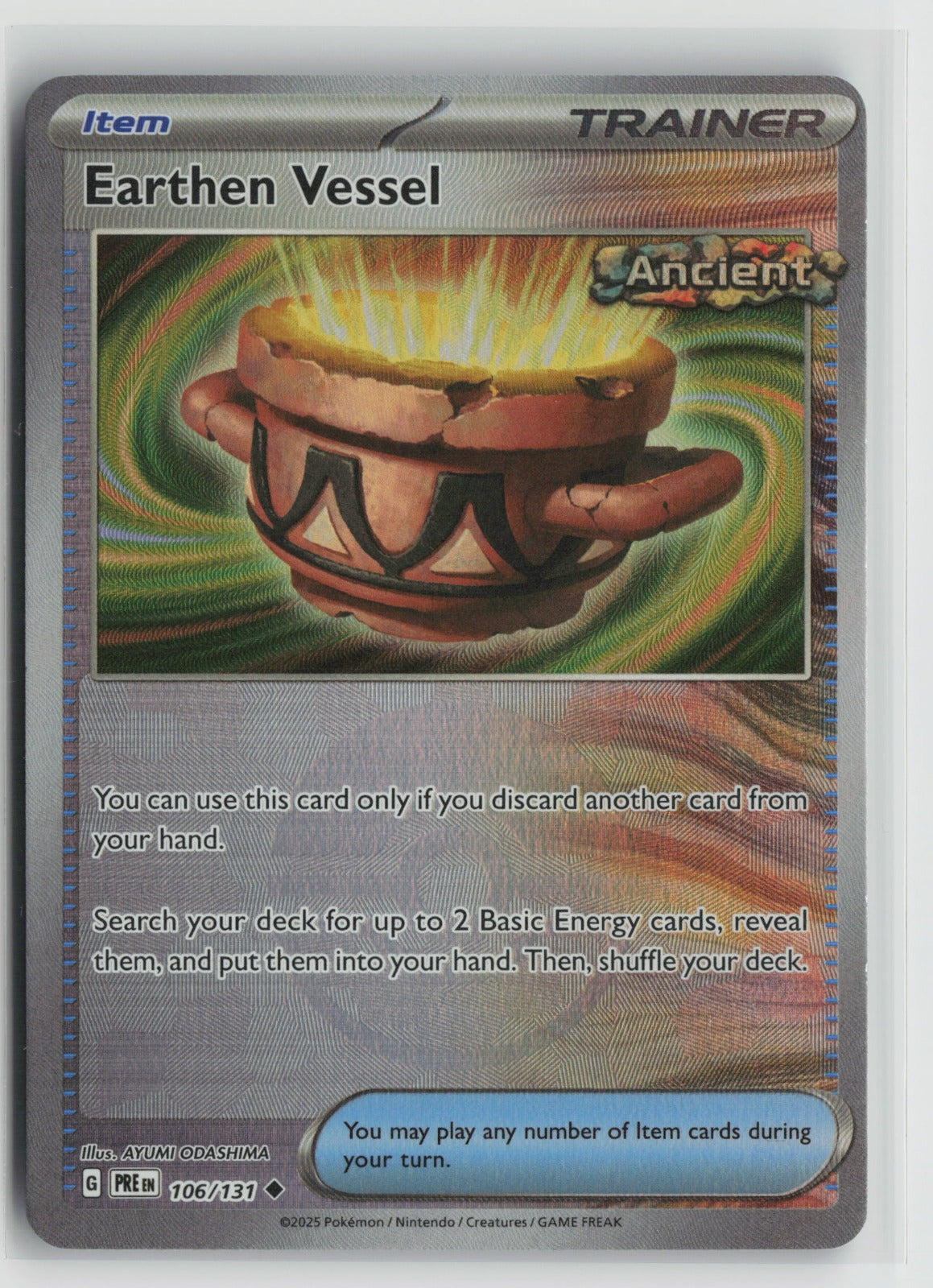 Earthen Vessel (Poke Ball Pattern) Uncommon Holo PRE 106/131 NM