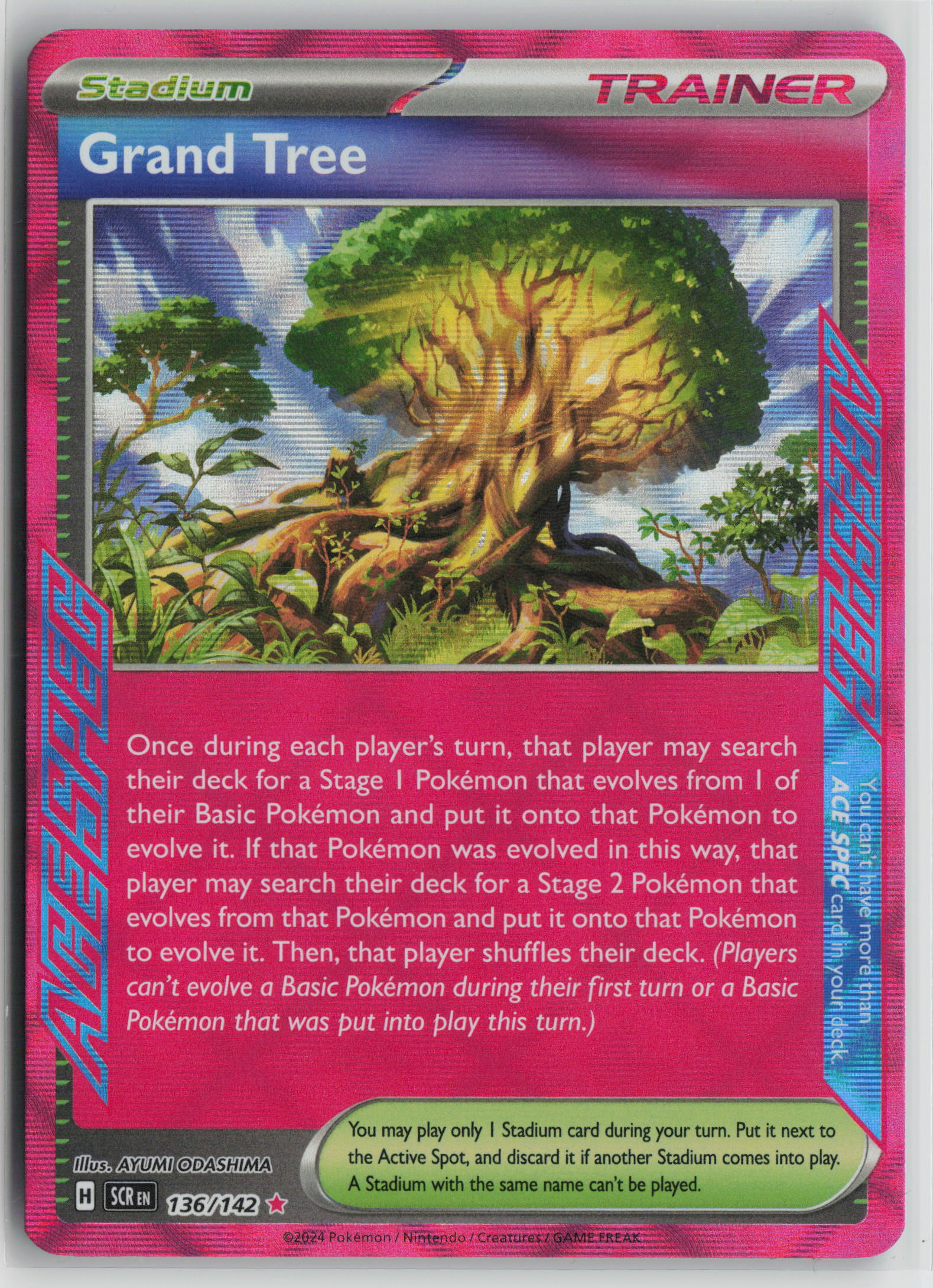 Grand Tree ACE SPEC Rare SV07: Stellar Crown 136/142 NM
