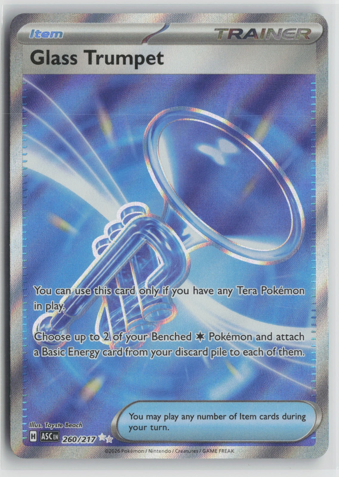 Glass Trumpet Ultra Rare Holo ASC 260/217 NM