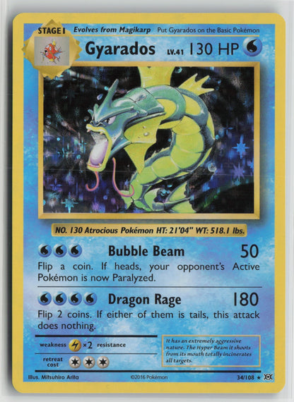 Gyarados Holo Rare EVO 34/108 NM