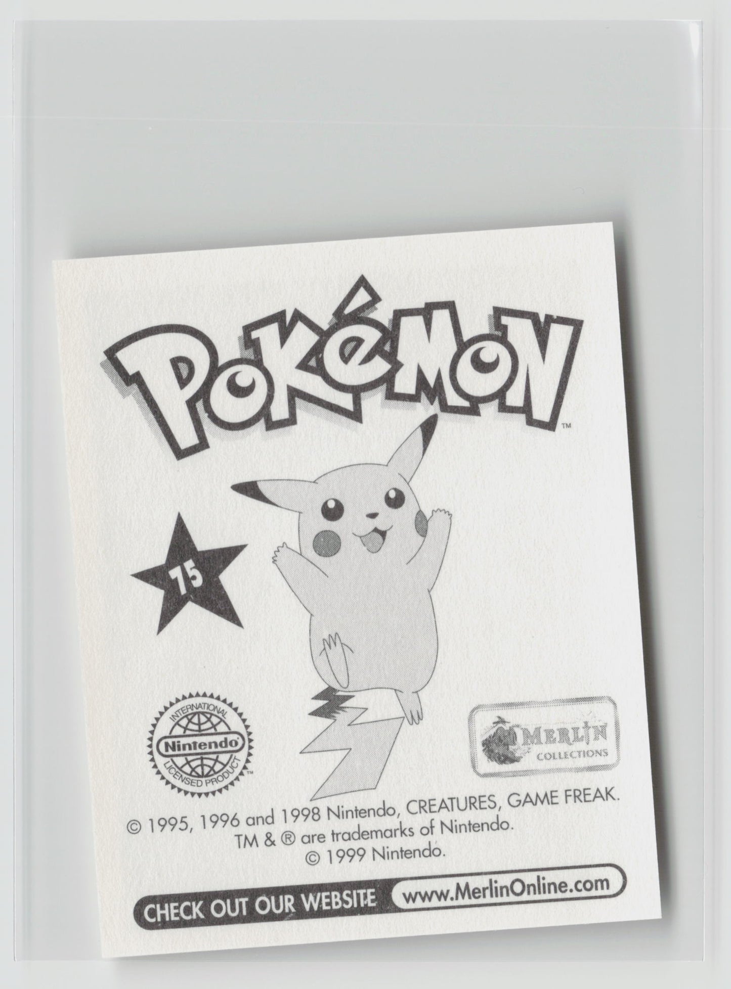 Graveler - Merlin Topps Sticker 1999 #75 NM (Back)
