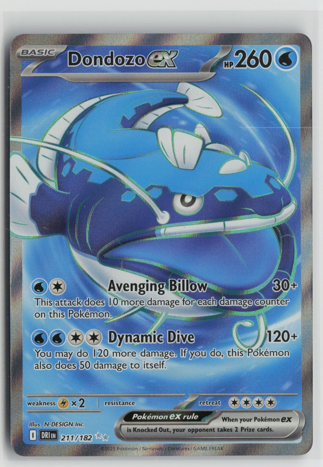Dondozo ex Ultra Rare Holo DRI 211/182 NM