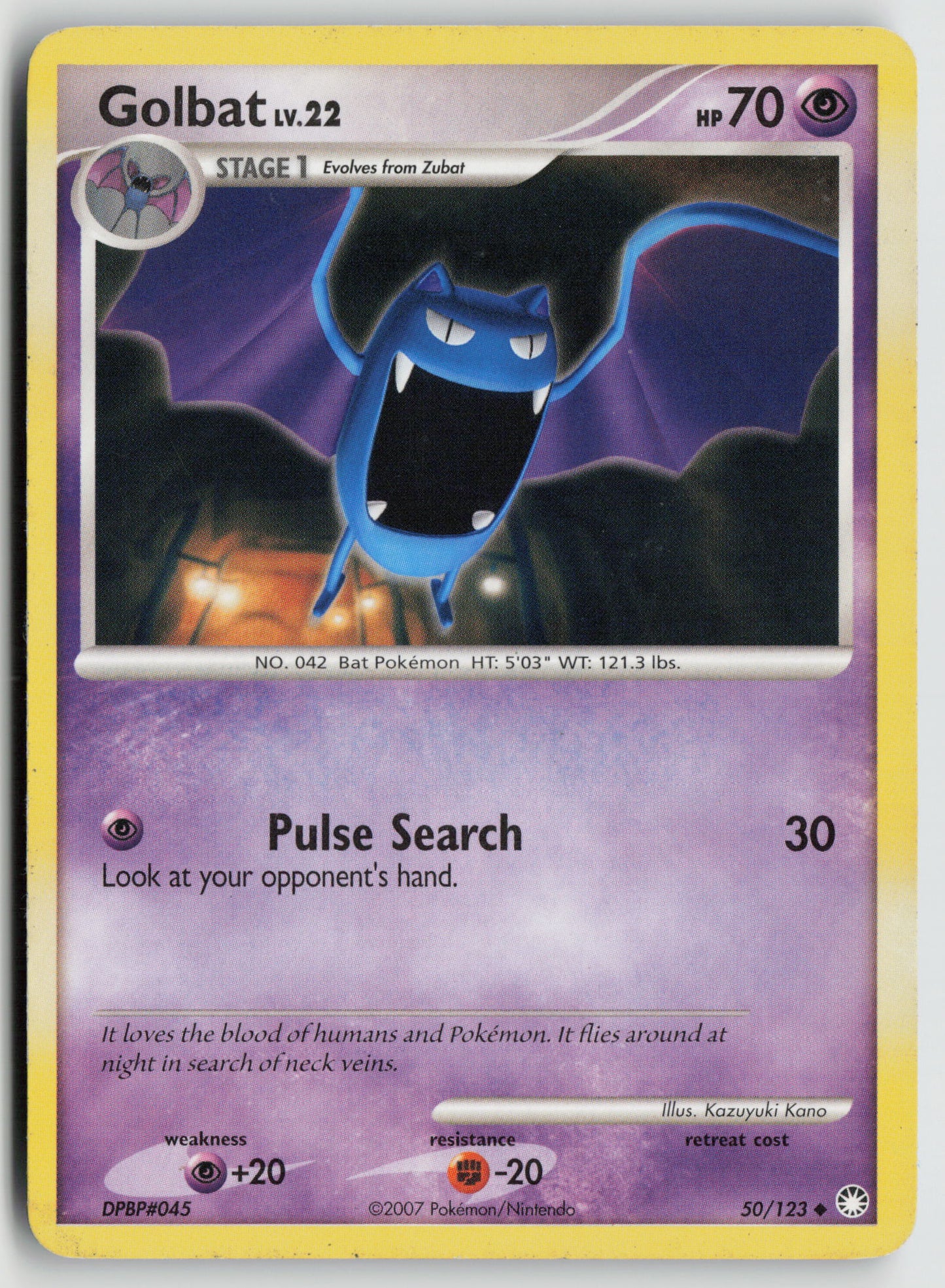Golbat Uncommon Mysterious Treasures 50/123 LP