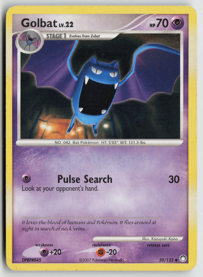 Golbat Uncommon Mysterious Treasures 50/123 LP