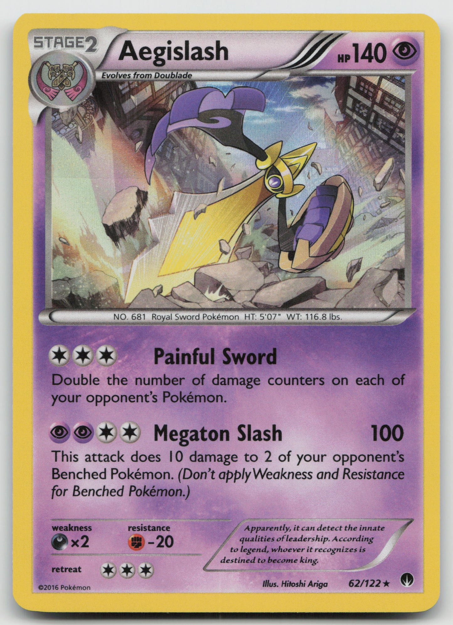Aegislash Holo Rare Holo BKP 62/122 NM