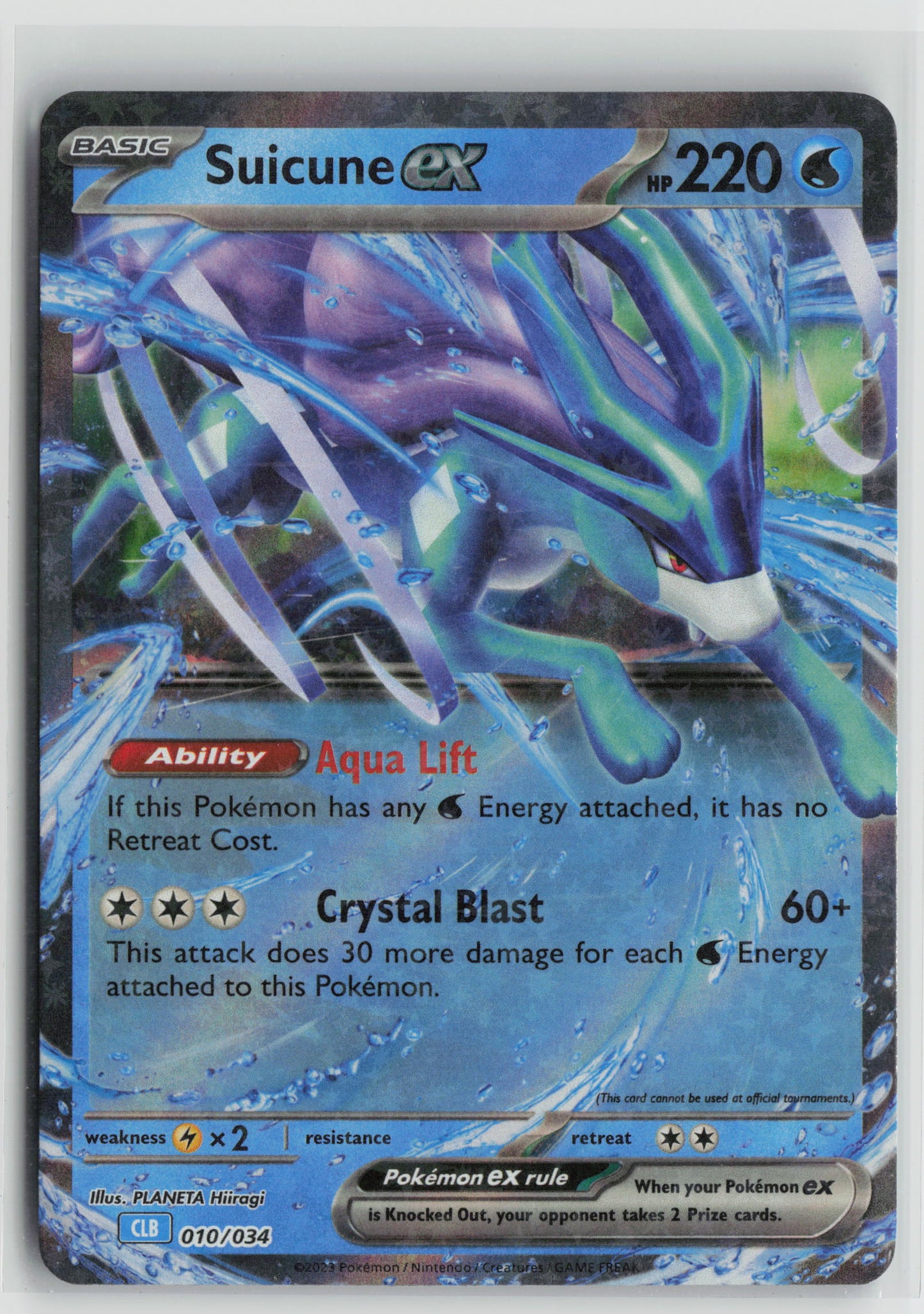 Suicune ex Classic Collection Holo CL 010/034 NM