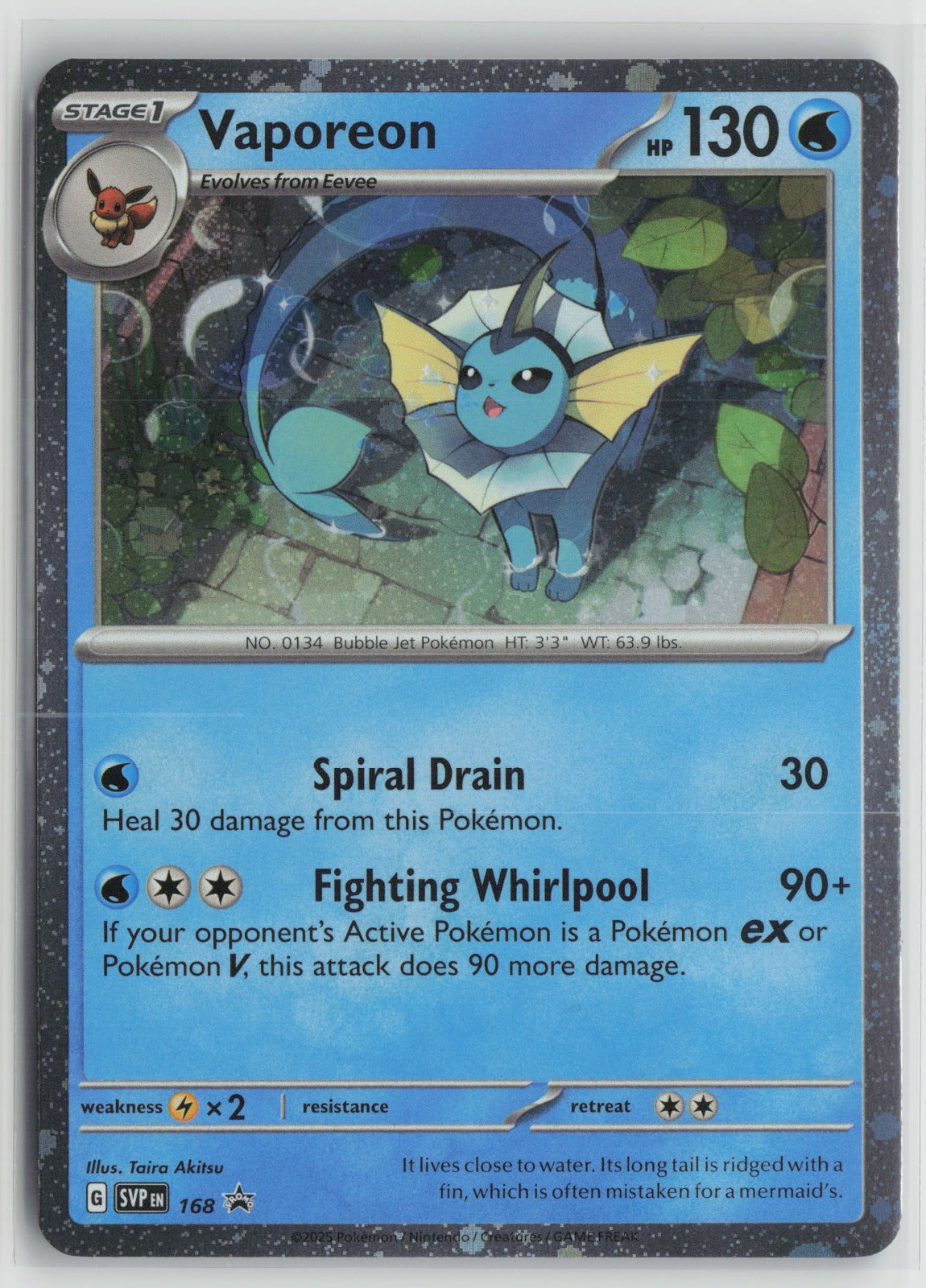Vaporeon - (Cosmos Holo) Promo Holo SVP 168 NM- C