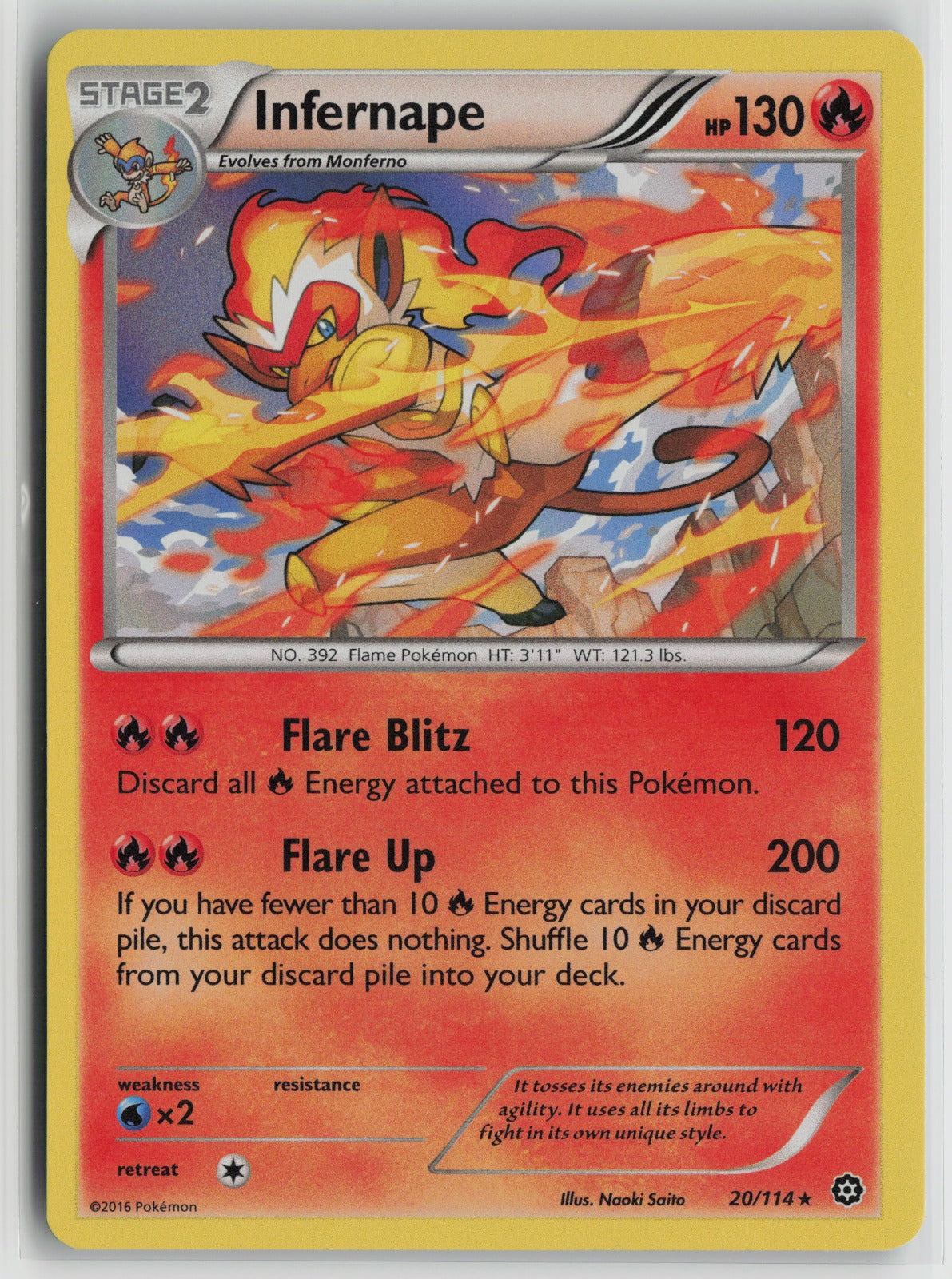 Infernape Holo Rare Holo STS 20/114 NM