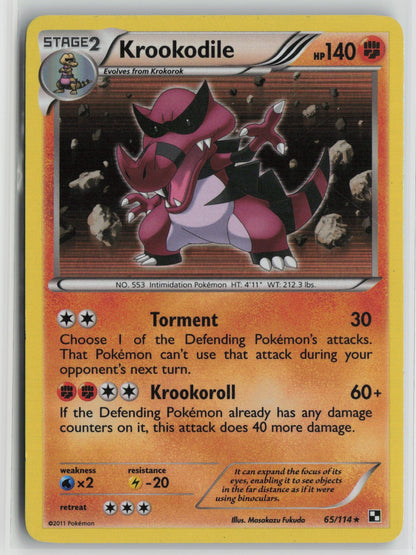 Krookodile Holo Rare Holo BLW 65/114 LP