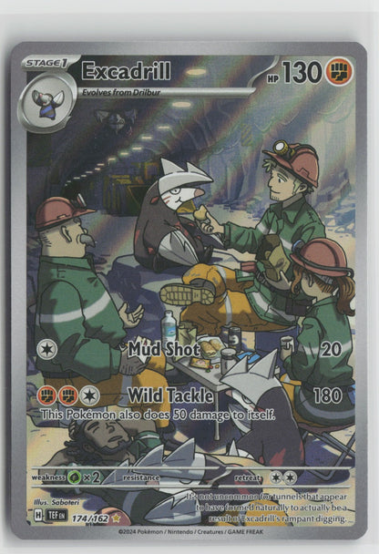 Excadrill Illustration Rare Holo TEF 174/162 NM
