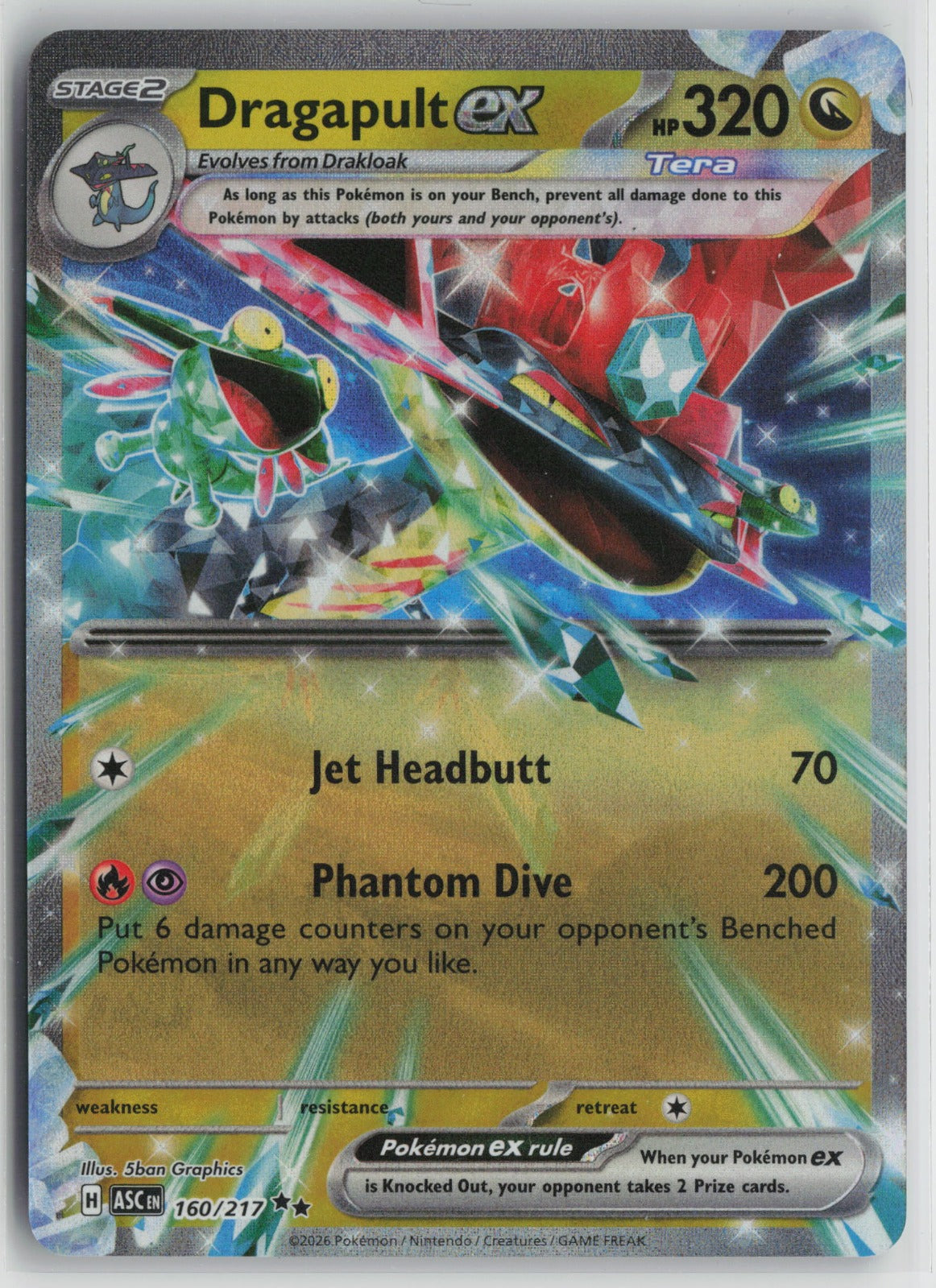 Dragapult ex Double Rare Holo ASC 160/217 NM