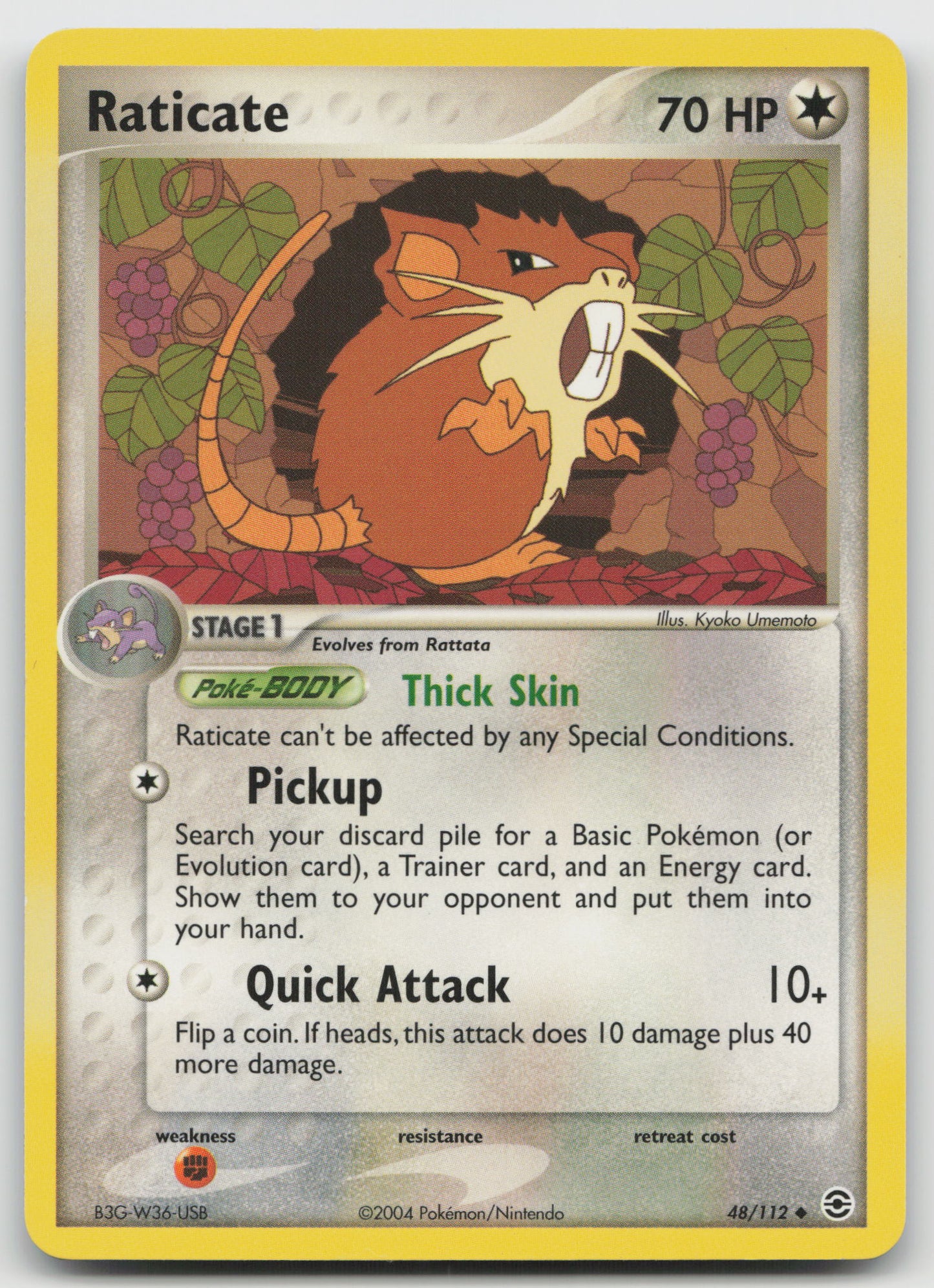 Raticate Uncommon Normal RG 48/112 LP