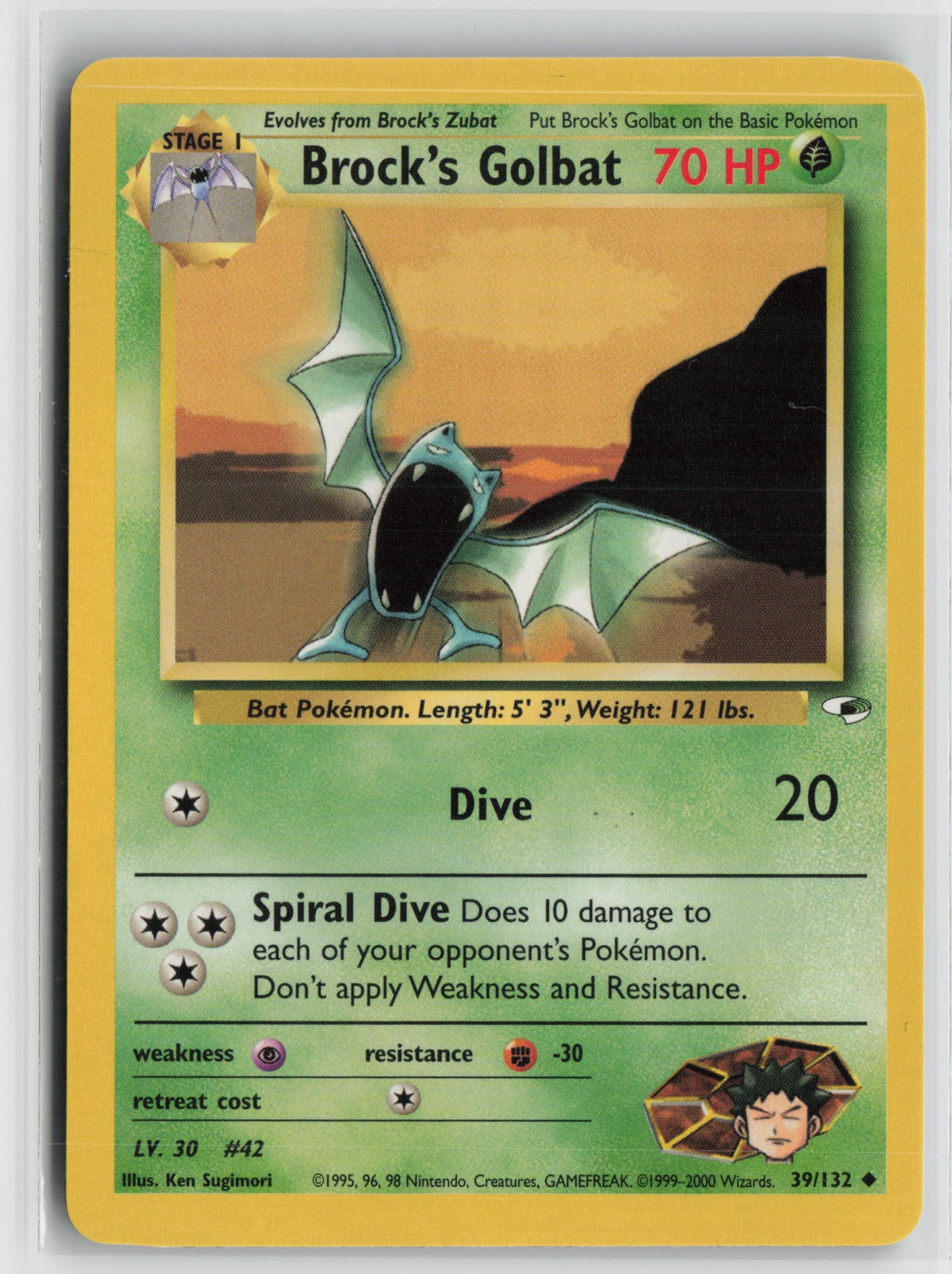 Brock's Golbat Uncommon Unlimited G1 039/132 NM