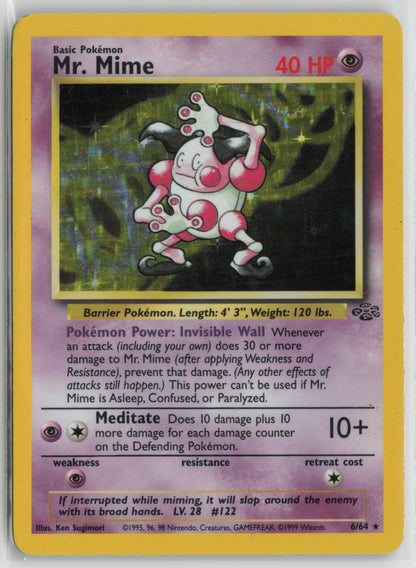 Mr. Mime 6 Holo Rare Holo JU 06/64 HP