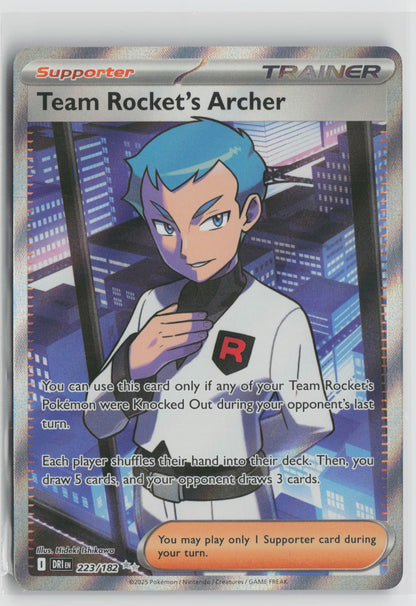 Team Rocket's Archer Ultra Rare Holo DRI 223/182 NM