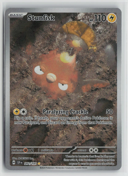 Stunfisk - Illustration Rare Holo SSP 202/191 NM