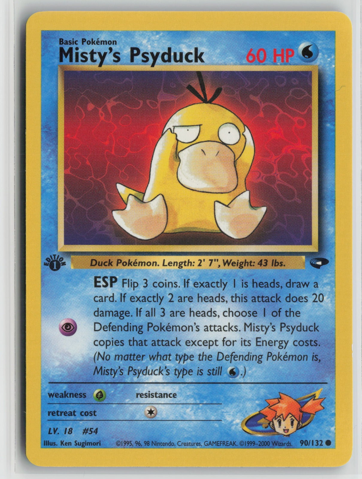 Misty's Psyduck Common 1st Edition G2 090/132 NM