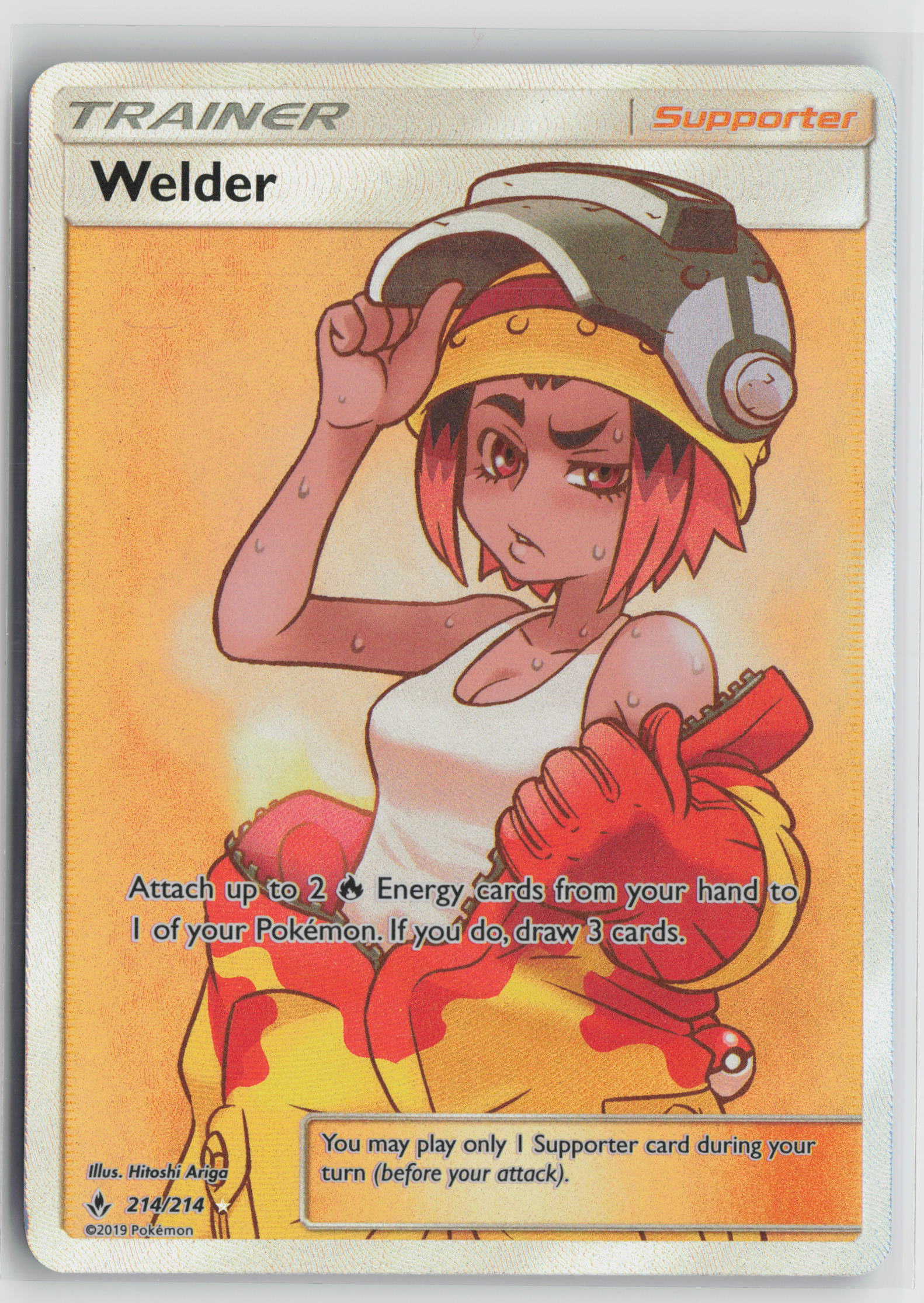 Welder (Full Art) Ultra Rare Holo SM10 214/214 NM