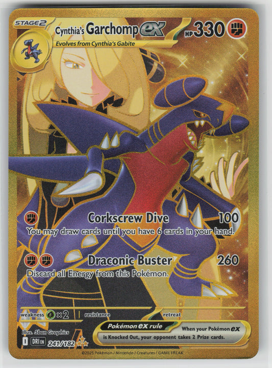 Cynthia's Garchomp ex - Hyper Rare SV10: Destined Rivals 241/182 NM