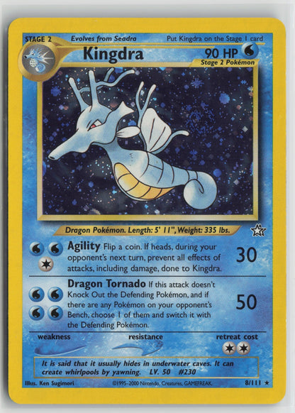 Kingdra Holo Rare Unlimited Holo N1 008/111 NM