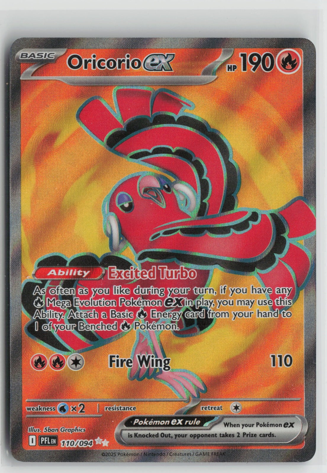 Oricorio ex - Ultra Rare Holo PFL 110/094 NM