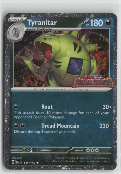 Tyranitar (Paldea Evolved Stamp) Promo Holo MCAP 135/193 NM