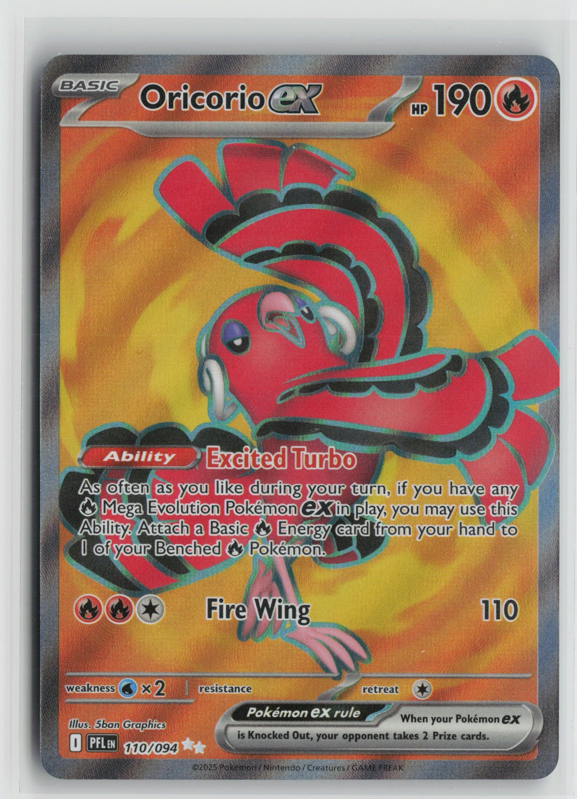 Oricorio ex - Ultra Rare Holo PFL 110/094 NM
