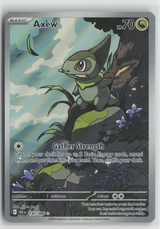Axew Illustration Rare Holo BLK 145/086 NM