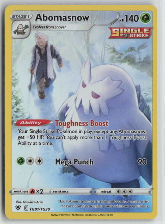 Abomasnow Ultra Rare Holo SWSH10:TG TG01/TG30 NM