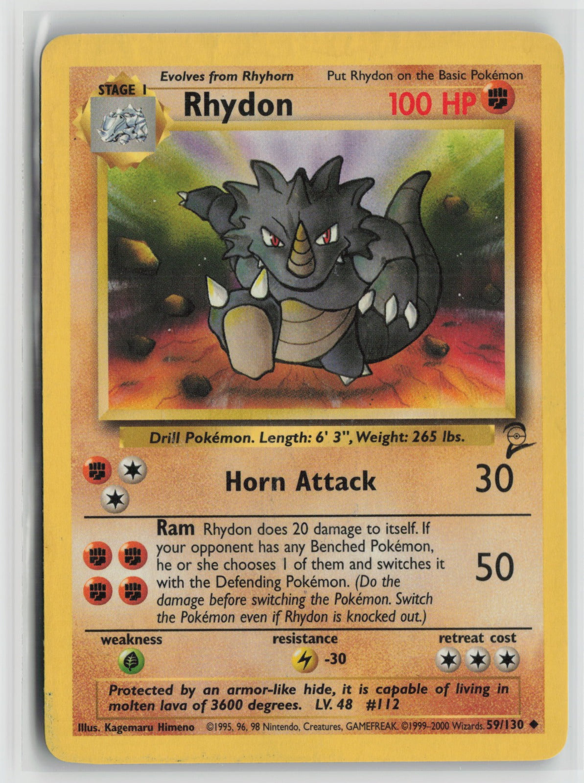 Rhydon Uncommon BS2 059/130 DMG