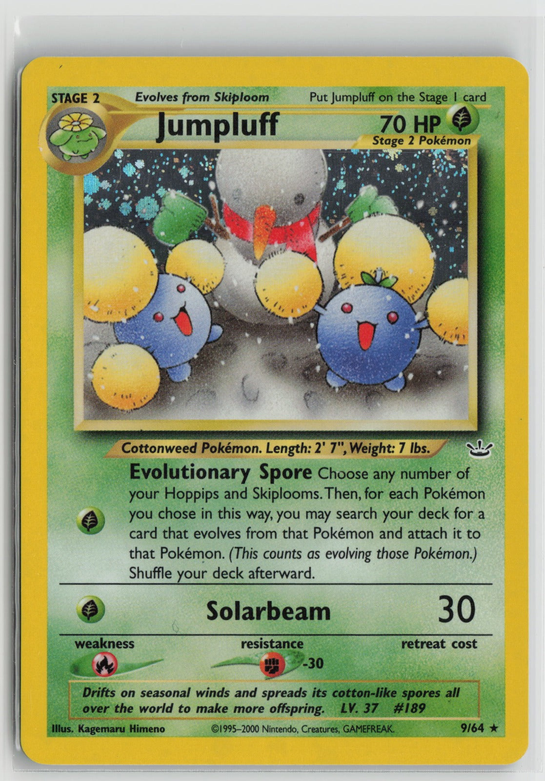 Jumpluff Holo Rare Unlimited N3 09/64 MP