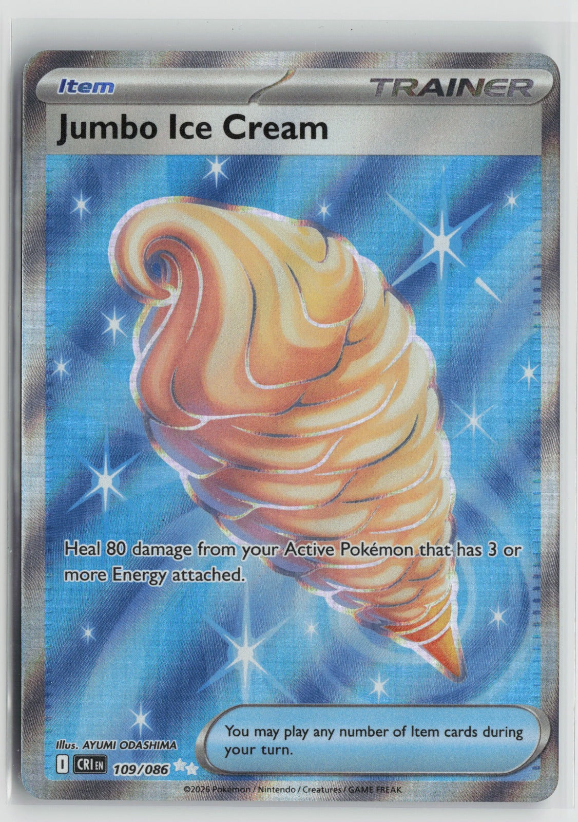 Jumbo Ice Cream Ultra Rare Holo CRI 109/086 NM