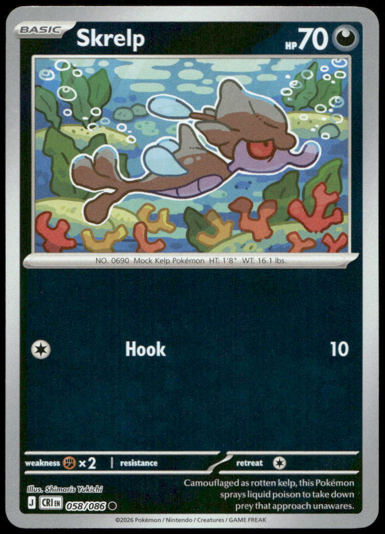 Skrelp Common Reverse Holo CRI 058/086 NM