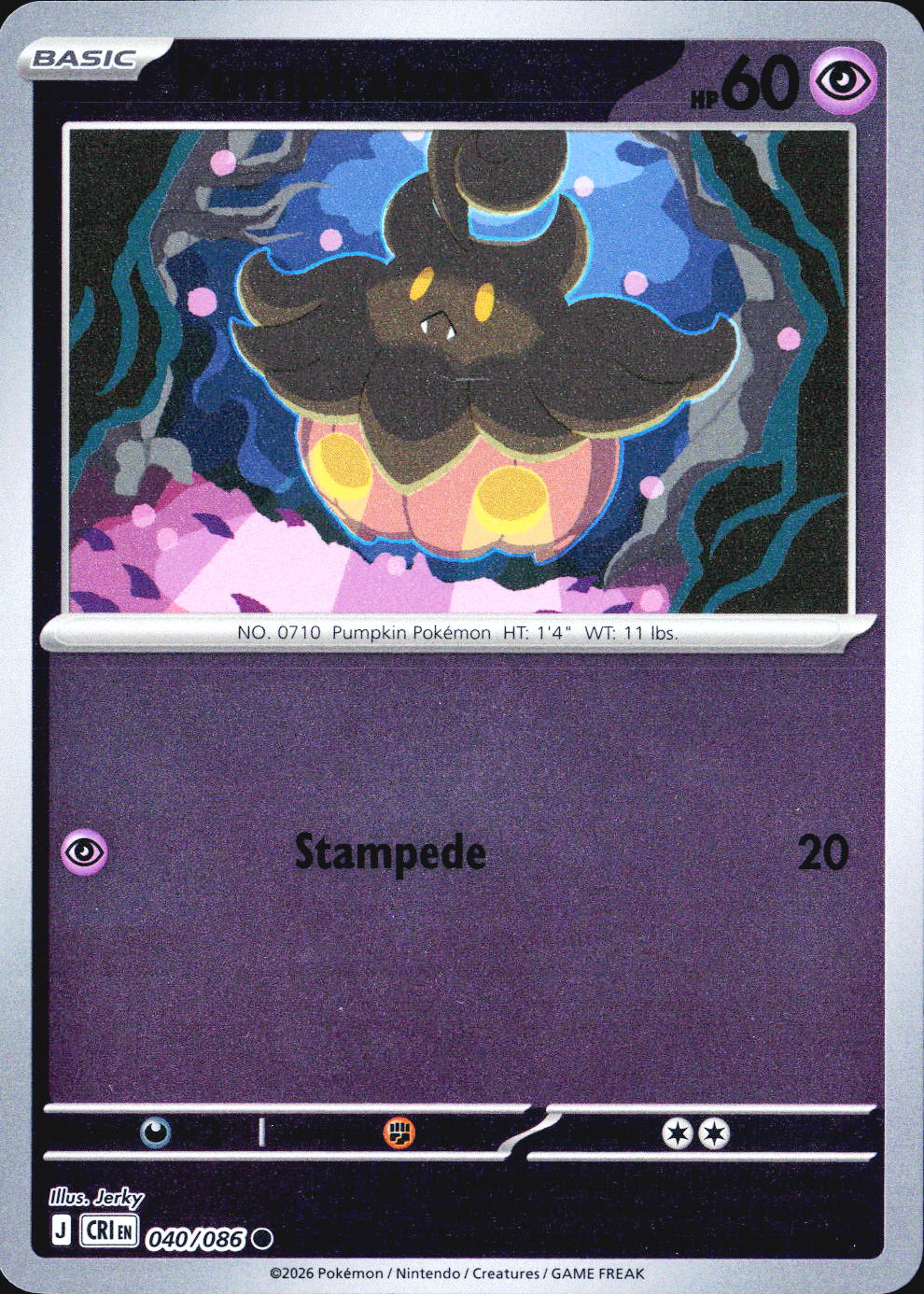 Pumpkaboo Common Reverse Holo CRI 040/086 NM