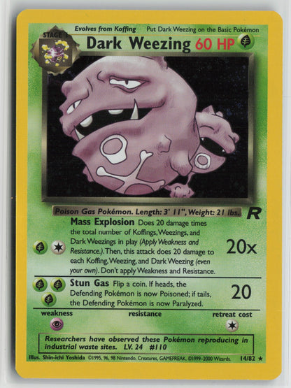 Dark Weezing (14) Holo Rare Unlimited TR 14/82 LP