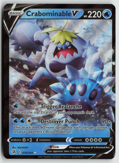 Crabominable V Ultra Rare Holo SWSH08 076/264 NM