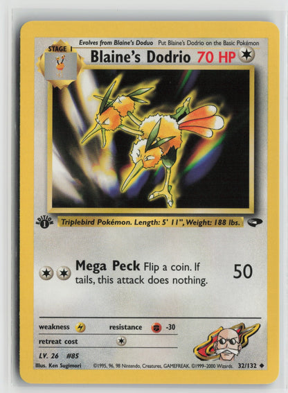 Blaine's Dodrio Uncommon 1st Edition G2 032/132 NM