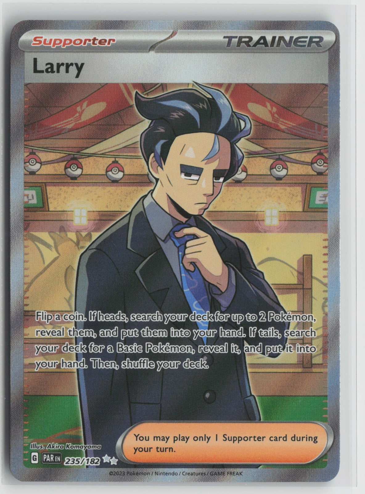 Larry Ultra Rare Holo PAR 235/182 NM