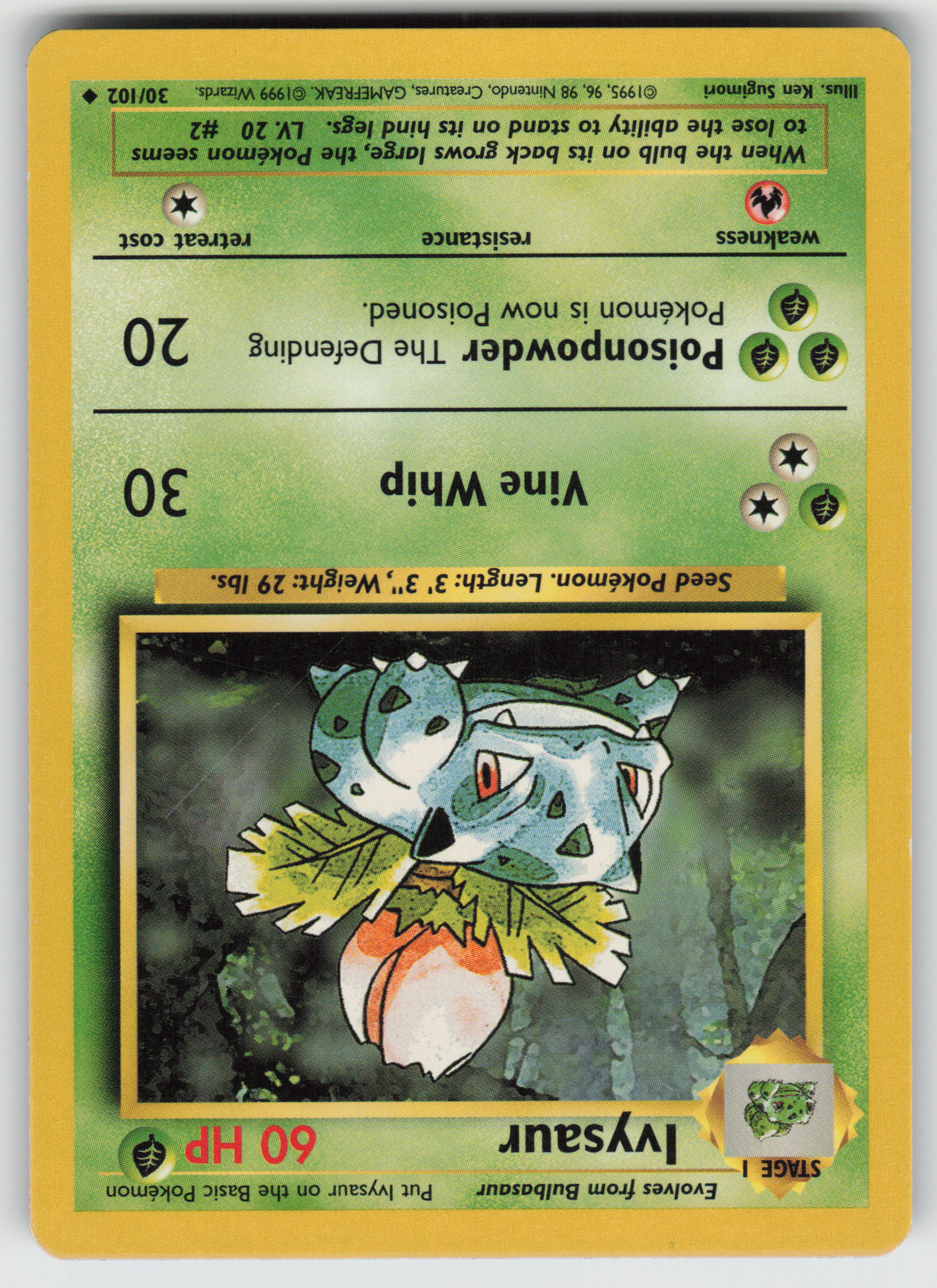 Ivysaur Uncommon Base Set 030/102 LP
