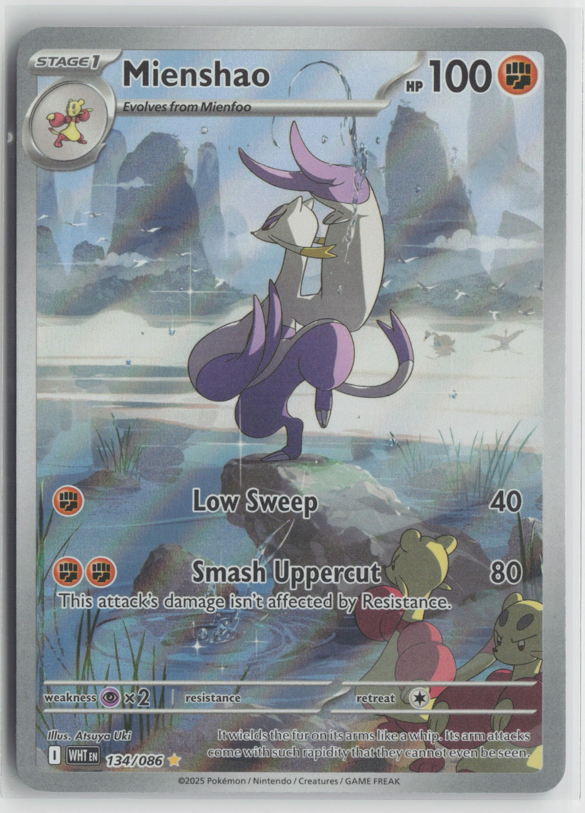 Mienshao - Illustration Rare Holo WHT 134/086 NM