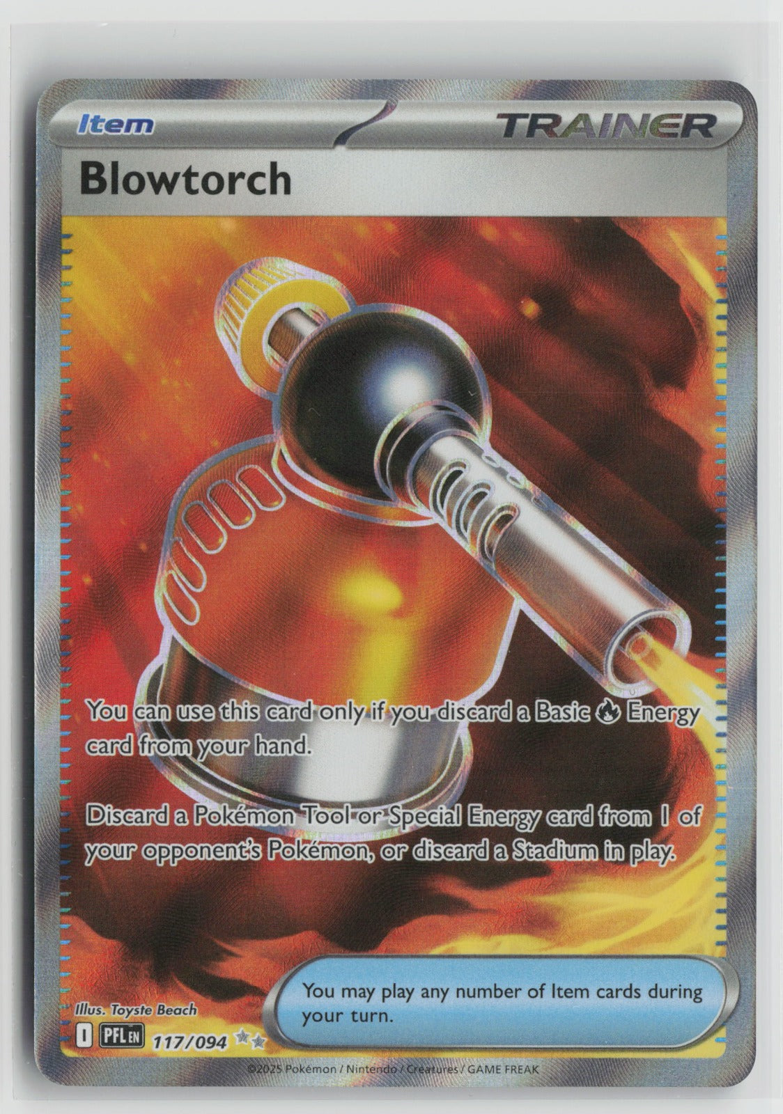 Blowtorch Ultra Rare Holo PFL 117/094 NM