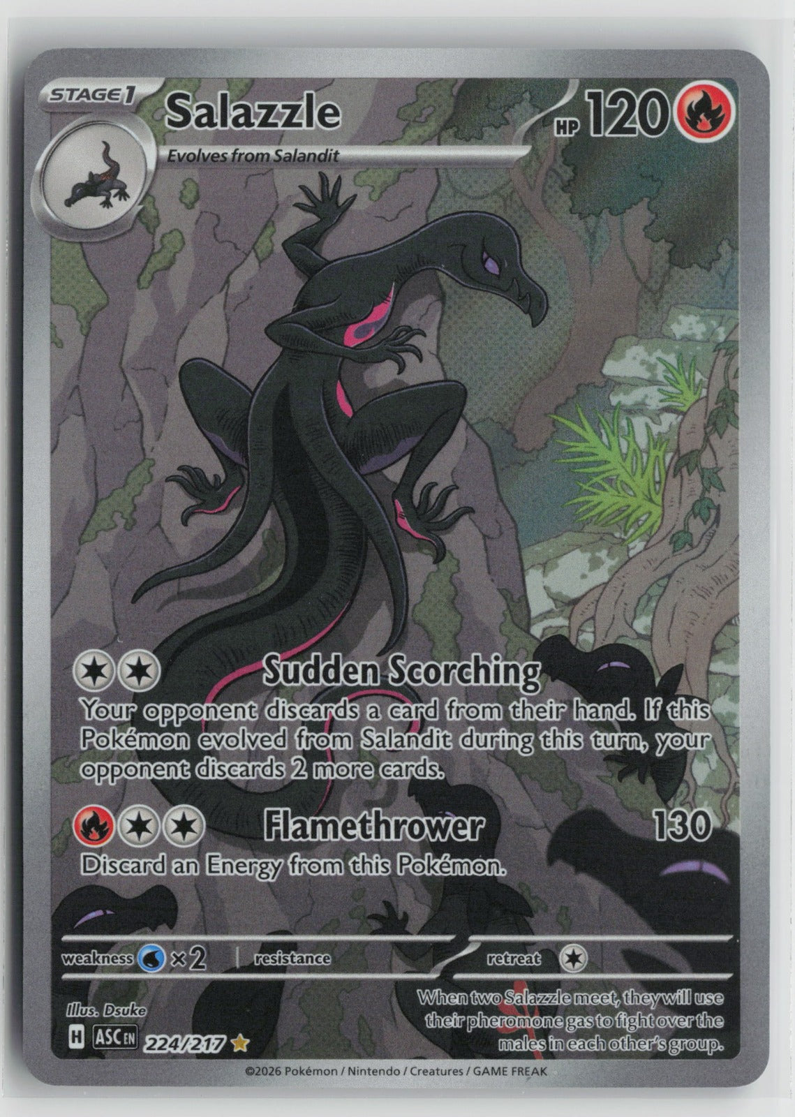 Salazzle - Illustration Rare Holo ASC 224/217 NM