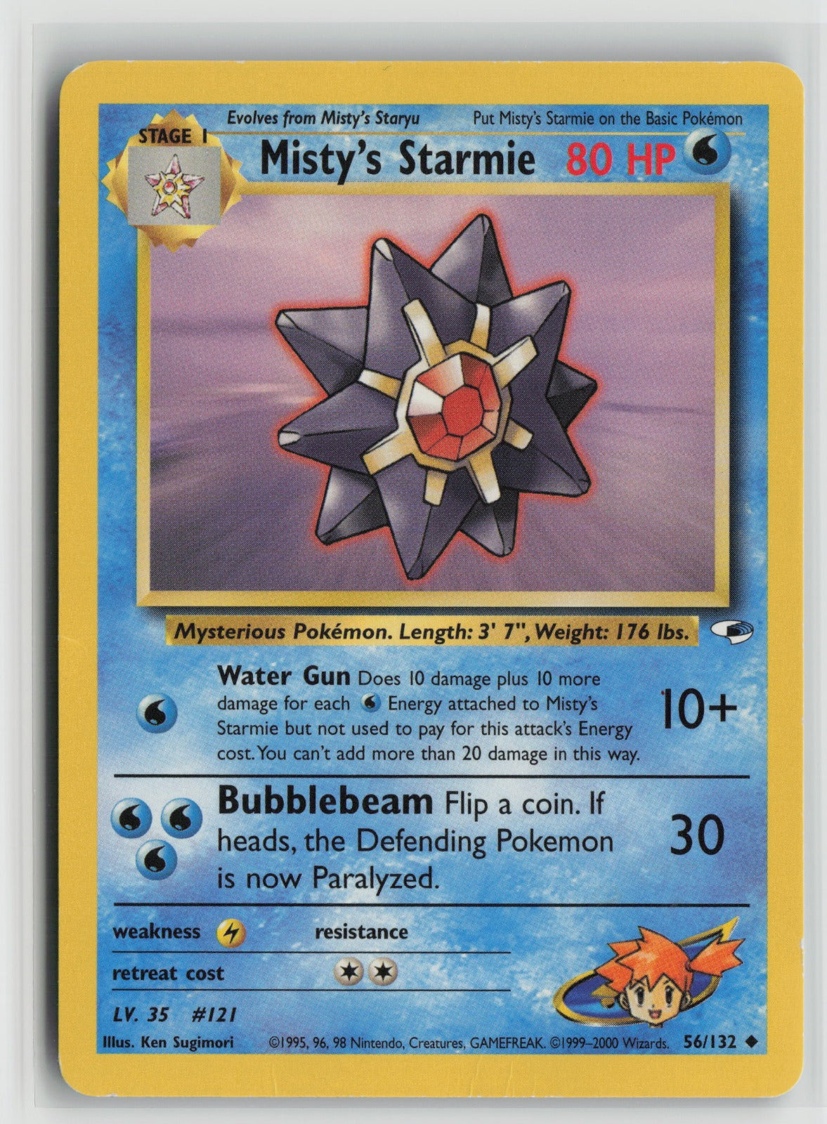 Misty's Starmie Uncommon Unlimited G1 056/132 LP
