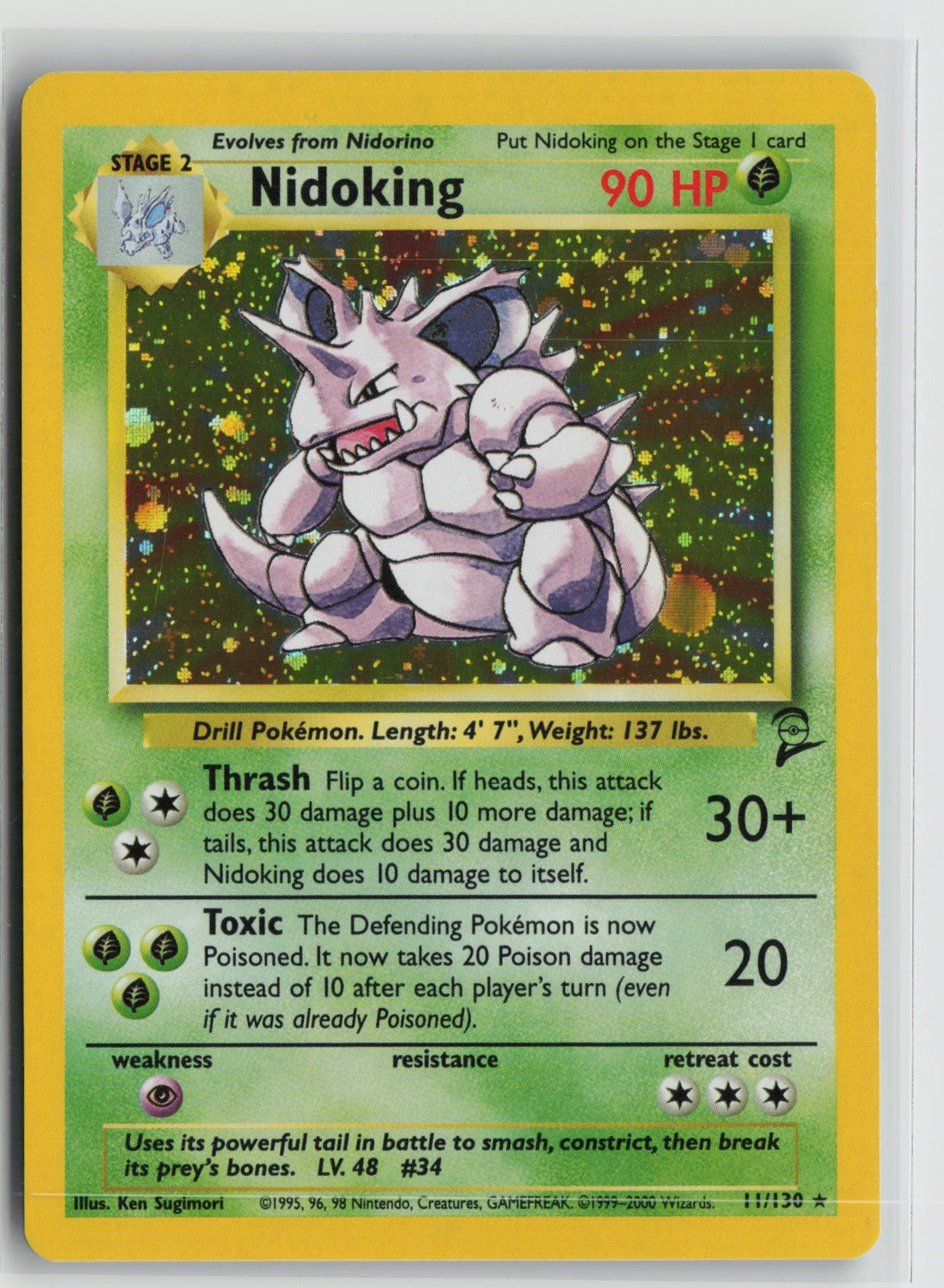 Nidoking Holo Rare BS2 011/130 NM