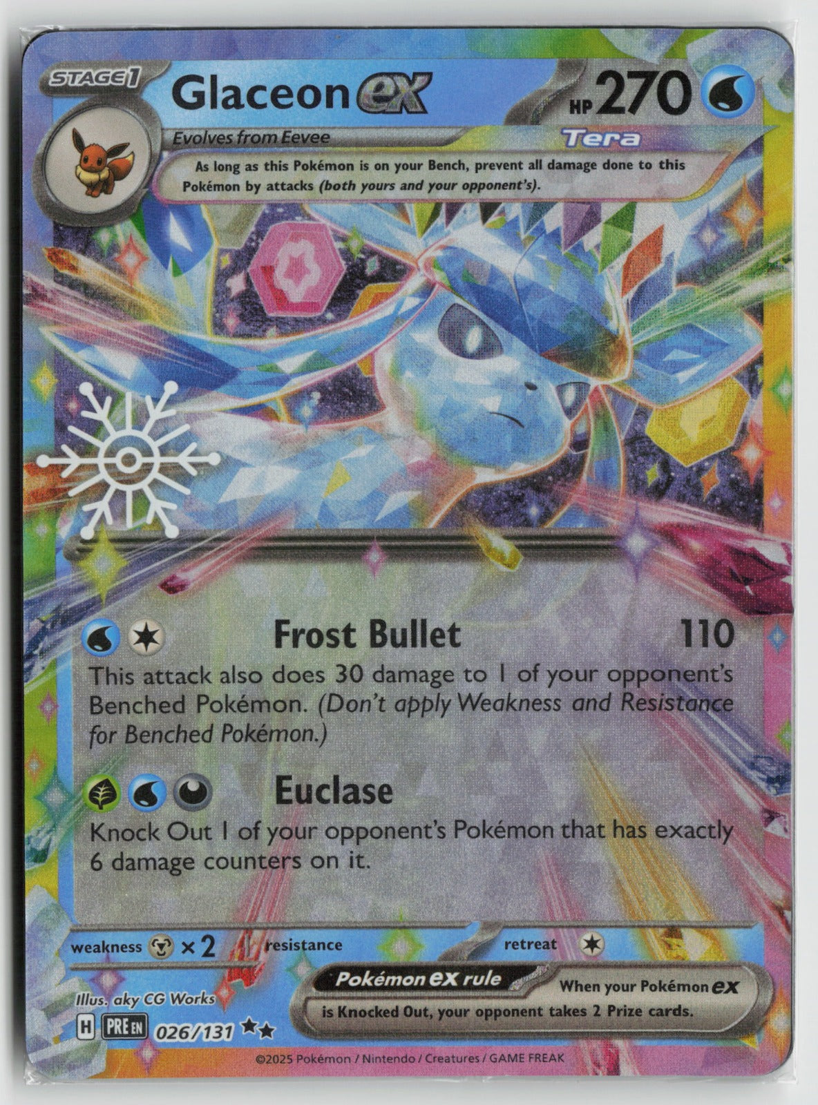 Glaceon ex - (Holiday Calendar) SEALED Double Rare Holo PRE 026/131 NM