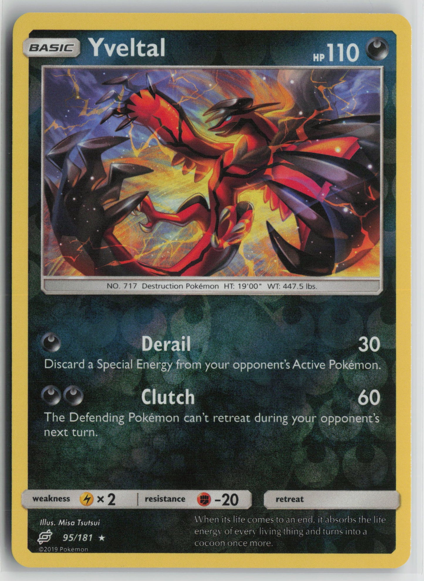 Yveltal Holo Rare SM Reverse- Team Up 95/181 NM