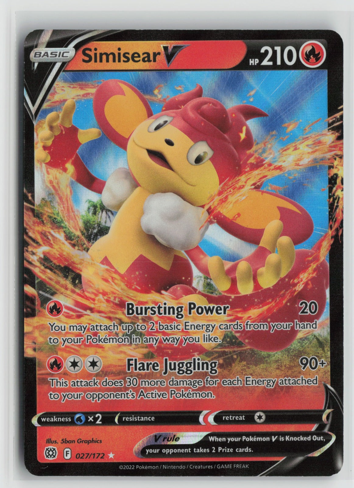 Simisear V Ultra Rare Holo SWSH09 027/172 NM