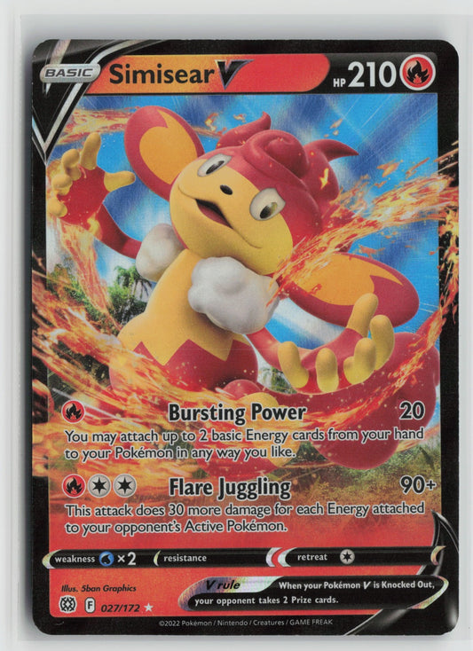 Simisear V Ultra Rare Holo SWSH09 027/172 NM
