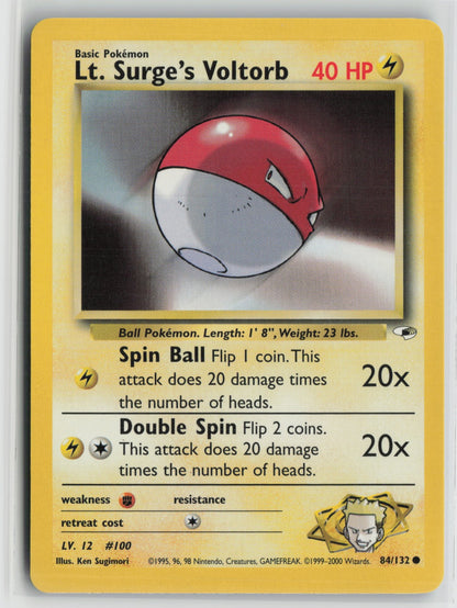 Lt. Surge's Voltorb Common Unlimited G1 084/132 NM